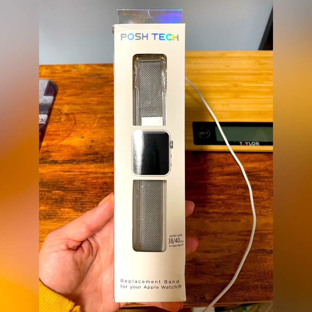 Poshtech silver 38/40mm Apple Watch band.